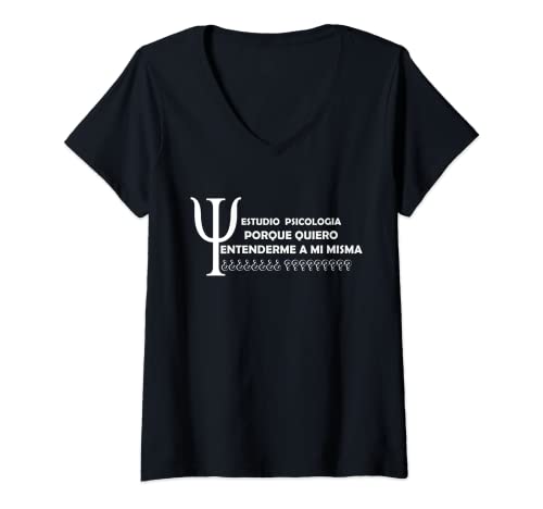 Mujer Símbolo Psicología Regalos Psicologos Frases divertidas Camiseta Cuello V